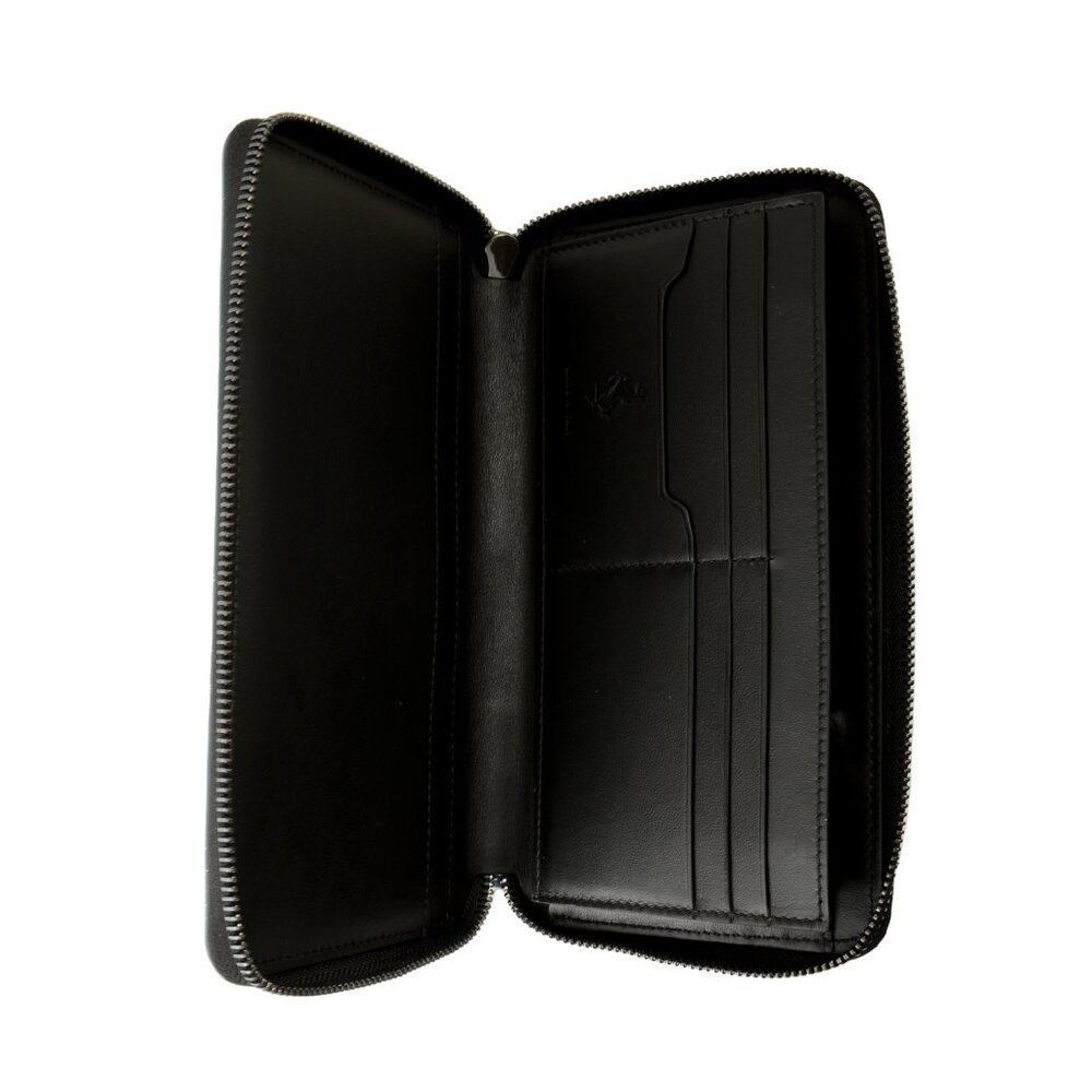 Scuderia Ferrari Hypersonic Blue Patent Leather Zip-Around Continental Wallet - Picture 6 of 7